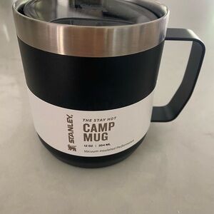 Stanley Black and Silver Camp Mug